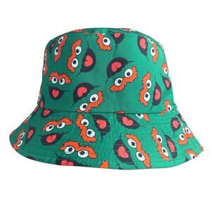 Sesame Street Women's Green Oscar the Grouch Graphic Print Bucket Hat One Size